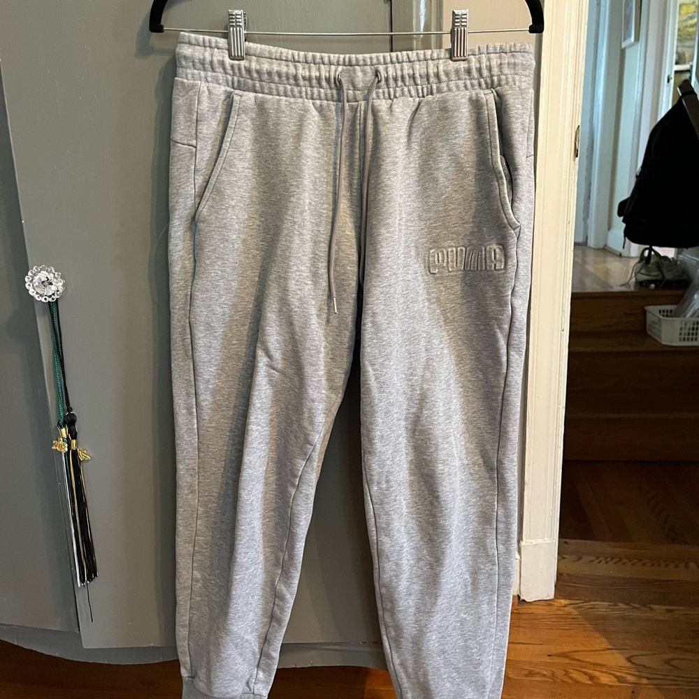 Puma Gray Sweatpants Relaxed Fit Joggers
